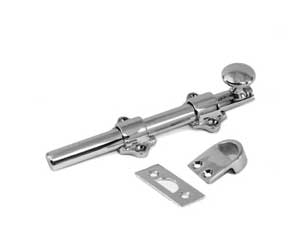 U Need Hardware DB006-625/026 Heavy Duty 6" Solid Brass Dutch Door Bolt Surface Bolt - Polished Chrome