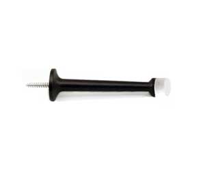 U Need Hardware DS100-622/019 Solid Brass 3-1/4" Rigid Base Door Stop - Matte Black