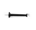 U Need Hardware DS100-622/019 Solid Brass 3-1/4" Rigid Base Door Stop - Matte Black