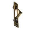 U Need Hardware EP400-609/US5 Solid Brass 4" Pocket Door Edge Pull - Antique Brass