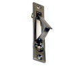 U Need Hardware EP400-620/15A Solid Brass 4" Pocket Door Edge Pull - Antique Nickel/Pewter