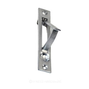 U Need Hardware EP400-626/26D Solid Brass 4" Pocket Door Edge Pull - Satin/Brushed Chrome