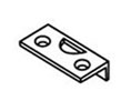U Need Hardware HD000-605/US3-AS Heavy Duty Surface Bolt Angle Strike Only - Polished Brass