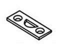 U Need Hardware HD000-605/US3-MS Heavy Duty Surface Bolt Mortise Strike Only - Polished Brass
