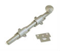 U Need Hardware HD008D-619/015 Heavy Duty Surface Bolt 8" with Deco Spiral Knob - Satin/Brushed Nickel 