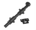 U Need Hardware HD008D-622/019 Heavy Duty Surface Bolt 8" with Deco Spiral Knob - Matte Black