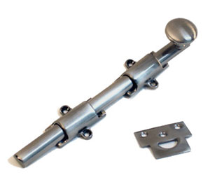 U Need Hardware HD012-622/019 Heavy Duty Surface Bolt 12" with Solid Knob - Matte Black