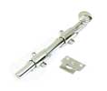 U Need Hardware HD012D-618/014 Heavy Duty Surface Bolt 12" with Deco Spiral Knob - Polished Nickel