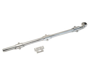 U Need Hardware HD024-625/026 Heavy Duty Surface Bolt 24" with Solid Knob - Polished Chrome