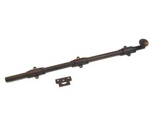 U Need Hardware HD018D-613/10B Heavy Duty Surface Bolt 18" with Deco Spiral Knob - Oil-Rubbed Bronze