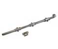 U Need Hardware HD018D-620/15A Heavy Duty Surface Bolt 18" with Deco Spiral Knob - Antique Nickel/Pewter