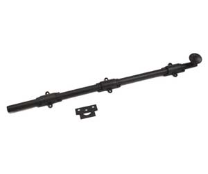 U Need Hardware HD018D-622/019 Heavy Duty Surface Bolt 18" with Deco Spiral Knob - Matte Black