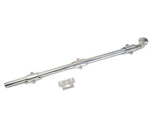 U Need Hardware HD018D-625/026 Heavy Duty Surface Bolt 18" with Deco Spiral Knob - Polished Chrome