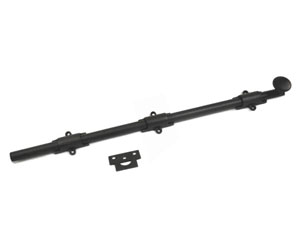 U Need Hardware HD024-622/019 Heavy Duty Surface Bolt 24" with Solid Knob - Matte Black