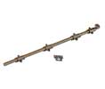 U Need Hardware HD036D-609/US5 Heavy Duty Surface Bolt 36" with Deco Spiral Knob - Antique Brass