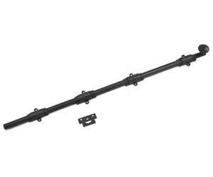 U Need Hardware HD036D-622/019 Heavy Duty Surface Bolt 36" with Deco Spiral Knob - Matte Black