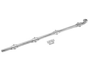 U Need Hardware HD036D-625/026 Heavy Duty Surface Bolt 36" with Deco Spiral Knob - Polished Chrome