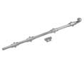 U Need Hardware HD036D-626/26D Heavy Duty Surface Bolt 36" with Deco Spiral Knob - Satin/Brushed Chrome