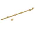 U Need Hardware HD048-605/US3 Heavy Duty Surface Bolt 48" with Solid Knob - Polished Brass