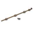 U Need Hardware HD048-609/US5 Heavy Duty Surface Bolt 48" with Solid Knob - Antique Brass