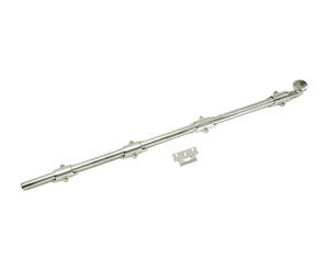 U Need Hardware HD048-618/014 Heavy Duty Surface Bolt 48" with Solid Knob - Polished Nickel