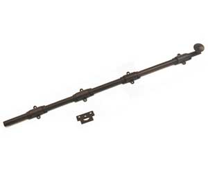 U Need Hardware HD048D-613/10B Heavy Duty Surface Bolt 48" with Deco Spiral Knob - Oil-Rubbed Bronze