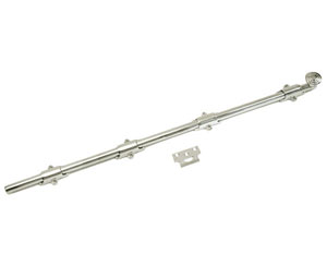 U Need Hardware HD048D-618/014 Heavy Duty Surface Bolt 48" with Deco Spiral Knob -  Polished Nickel