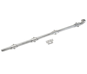 U Need Hardware HD048D-625/026 Heavy Duty Surface Bolt 48" with Deco Spiral Knob - Polished Chrome