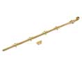 U Need Hardware HD060-605/US3 Heavy Duty Surface Bolt 60" with Solid Knob - Polished Brass