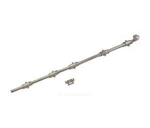 U Need Hardware HD060-619/015 Heavy Duty Surface Bolt 60" with Solid Knob - Satin/Brushed Nickel 