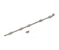 U Need Hardware HD060D-619/015 Heavy Duty Surface Bolt 60" with Deco Spiral Knob - Satin/Brushed Nickel 