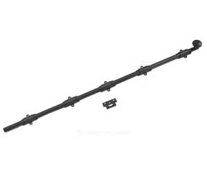 U Need Hardware HD060D-622/019 Heavy Duty Surface Bolt 60" with Deco Spiral Knob - Matte Black