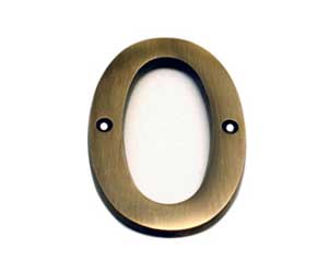 U Need Hardware HN004-609/US5 Solid Brass House Numbers 4" - Antique Brass