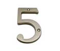 U Need Hardware HN006-619/015 Solid Brass House Numbers 6" - Satin/Brushed Nickel