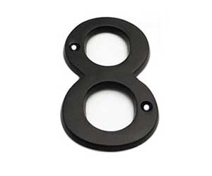 U Need Hardware HN006-622/019 Solid Brass House Numbers 6" - Matte Black