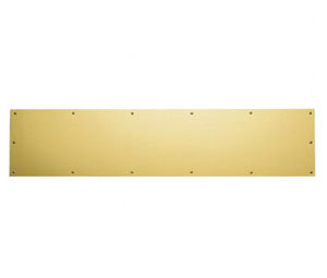 U Need Hardware KP834-605/US3 8" x 34" Solid Brass Kick Plate - Polished Brass