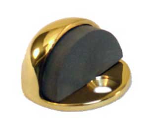 U Need Hardware LD200-605/US3 Solid Brass Low Dome Floor Door Stop - Polished Brass