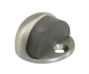 U Need Hardware LD200-619/015 Solid Brass Low Dome Floor Door Stop - Satin/Brushed Nickel