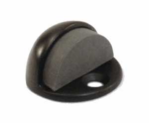 U Need Hardware LD200-622/019 Solid Brass Low Dome Floor Door Stop - Matte Black