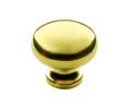 U Need Hardware RK100-605/US3 Solid Brass 1" Cabinet Round Knob - Polished Brass