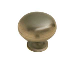 U Need Hardware RK100-609/US5 Solid Brass 1" Cabinet Round Knob - Antique Brass