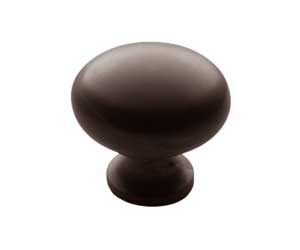 U Need Hardware RK100-613/10B Solid Brass 1" Cabinet Round Knob - Oil-Rubbed Bronze