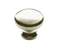 U Need Hardware RK100-618/014 Solid Brass 1" Cabinet Round Knob - Polished Nickel