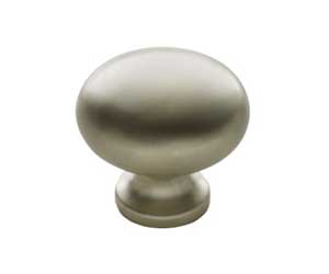 U Need Hardware RK100-619/015 Solid Brass 1" Cabinet Round Knob - Satin/Brushed Nickel