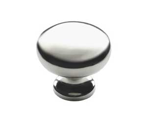 U Need Hardware RK100-625/026 Solid Brass 1" Cabinet Round Knob - Polished Chrome
