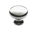 U Need Hardware RK100-625/026 Solid Brass 1" Cabinet Round Knob - Polished Chrome