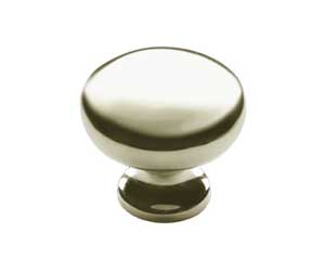 U Need Hardware RK115-618/014 Solid Brass 1-1/2" Cabinet Round Knob - Polished Nickel