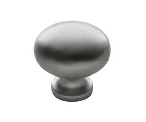 U Need Hardware RK114-626/26D Solid Brass 1-1/4" Cabinet Round Knob - Satin/Brushed Chrome