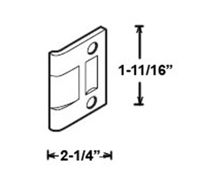 U Need Hardware RL000-619/015-FL Heavy Duty Roller Latch Full Lip Strike Only - Satin/Brushed Nickel
