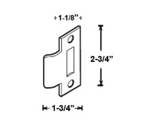 U Need Hardware RL000-605/US3-T Heavy Duty Roller Latch T-Strike Only - Polished Brass